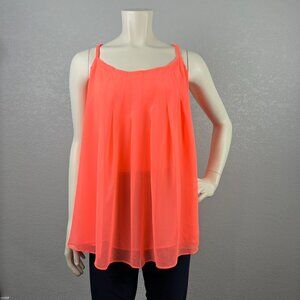 Lane Bryant Braided Strap Tank Top with pleated front with adjustable straps